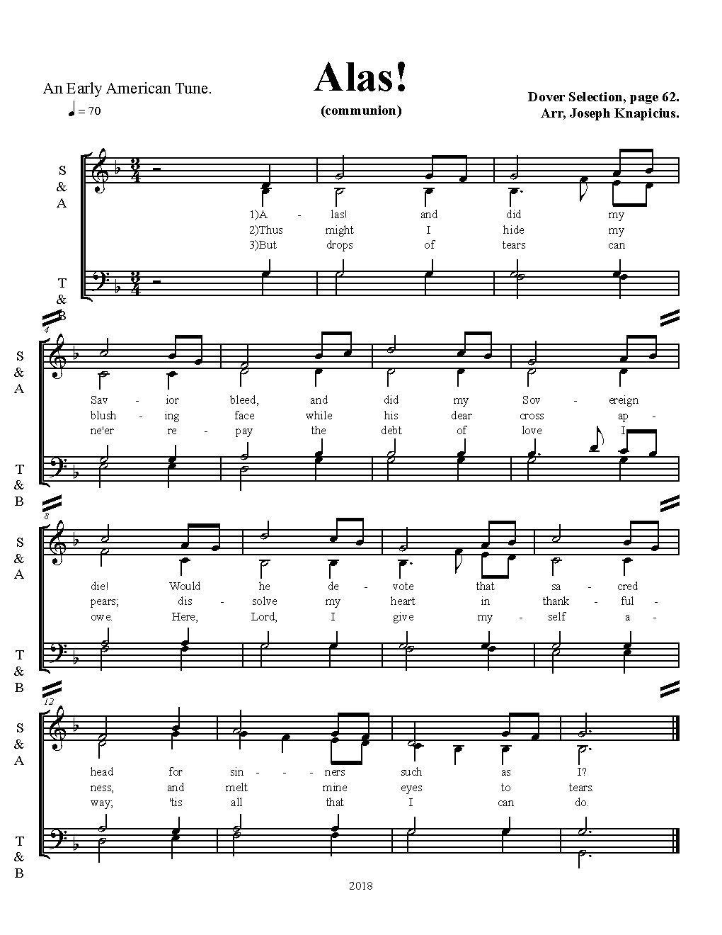 Alas! (communion)