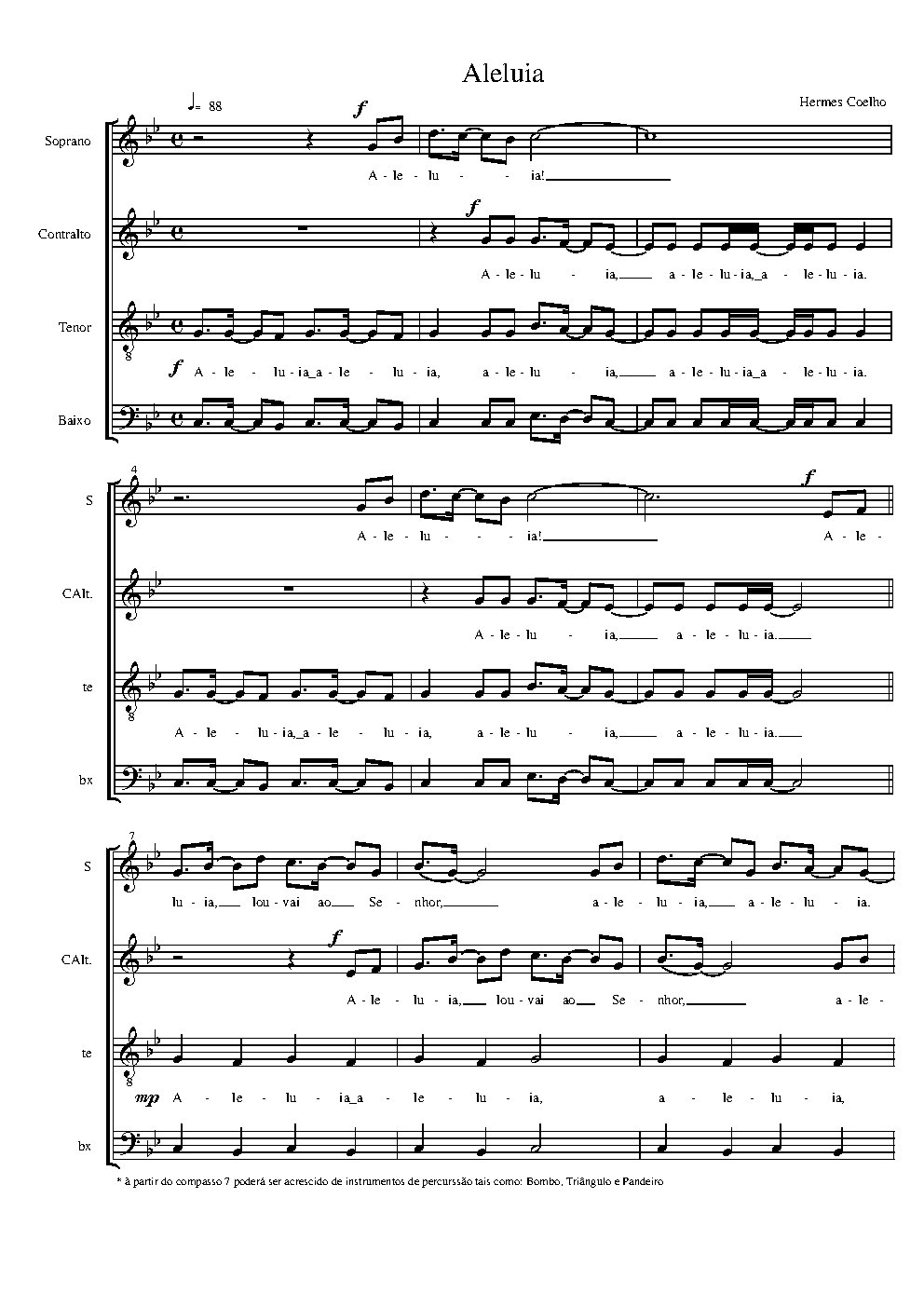 Aleluia - Choir Script PDF Thumbnail