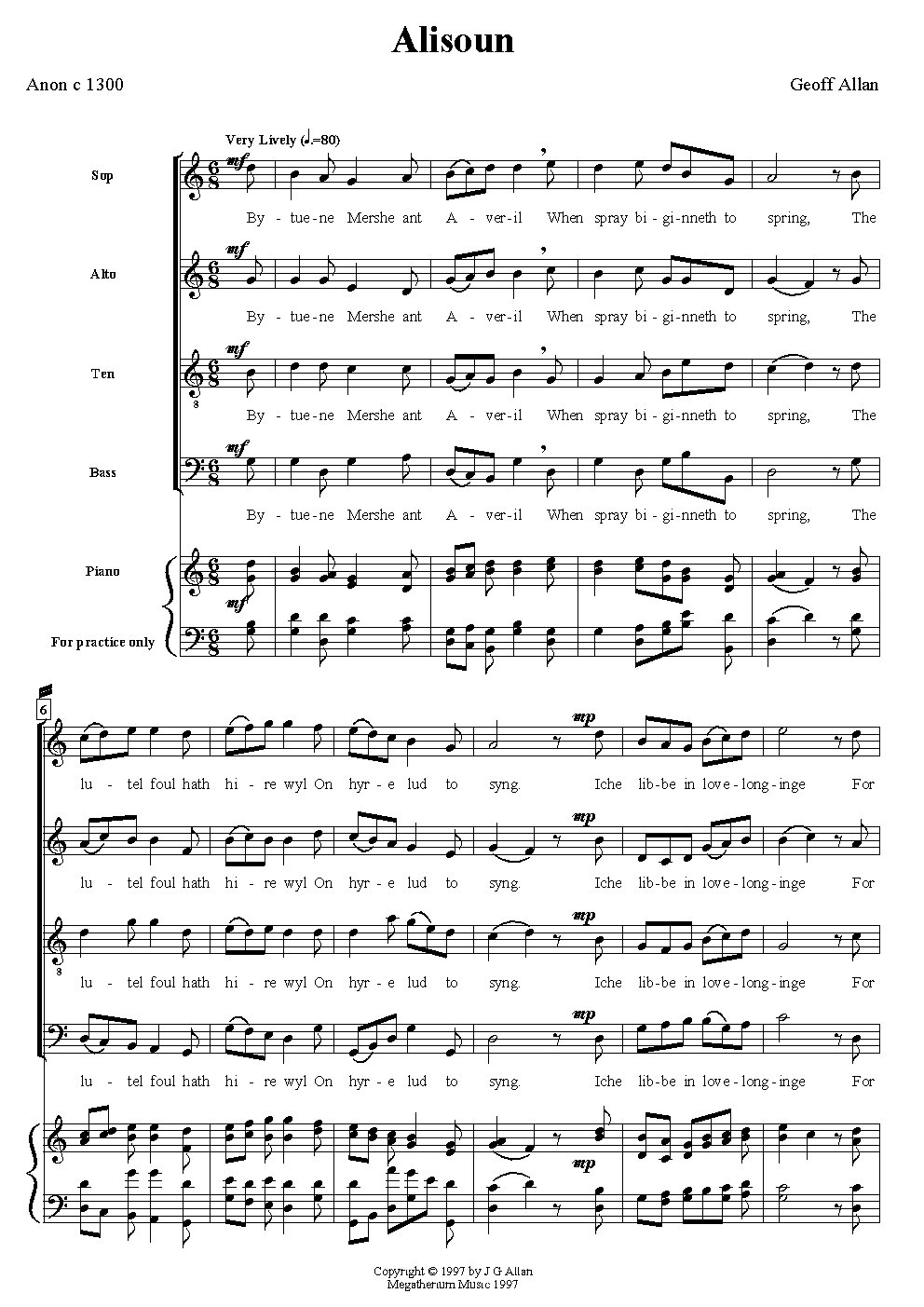 Alisoun - Choir Script PDF Thumbnail