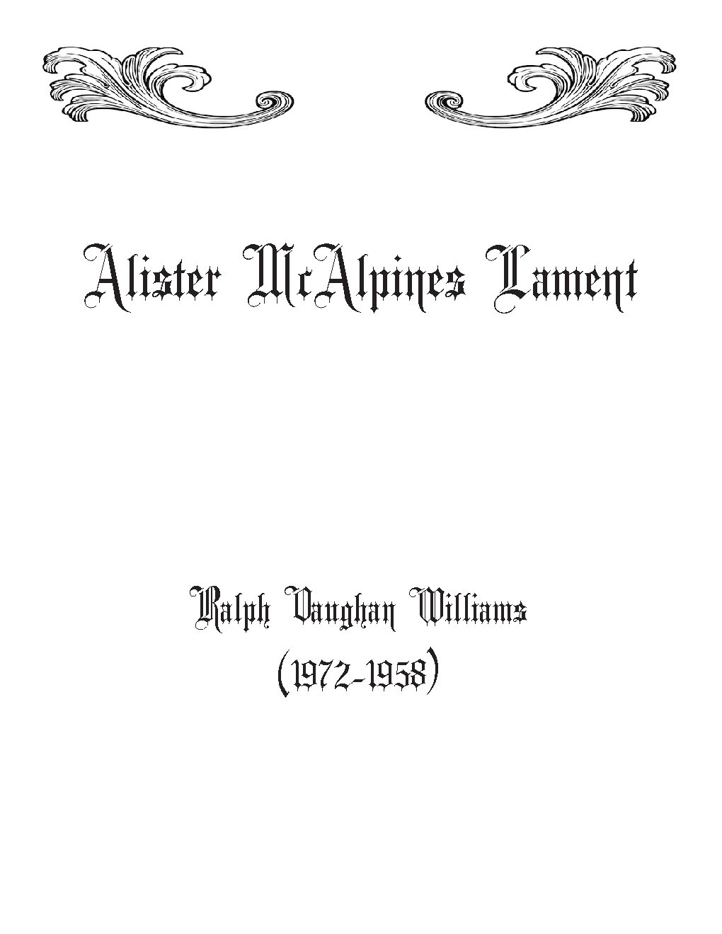 Alister McAlpines lament