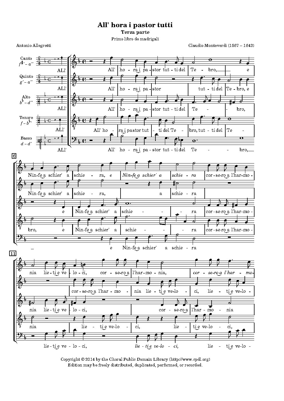 All'hora i pastor tutti