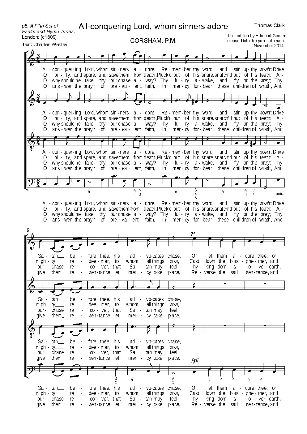 All-conquering Lord, whom sinners adore - Choir Script PDF Thumbnail