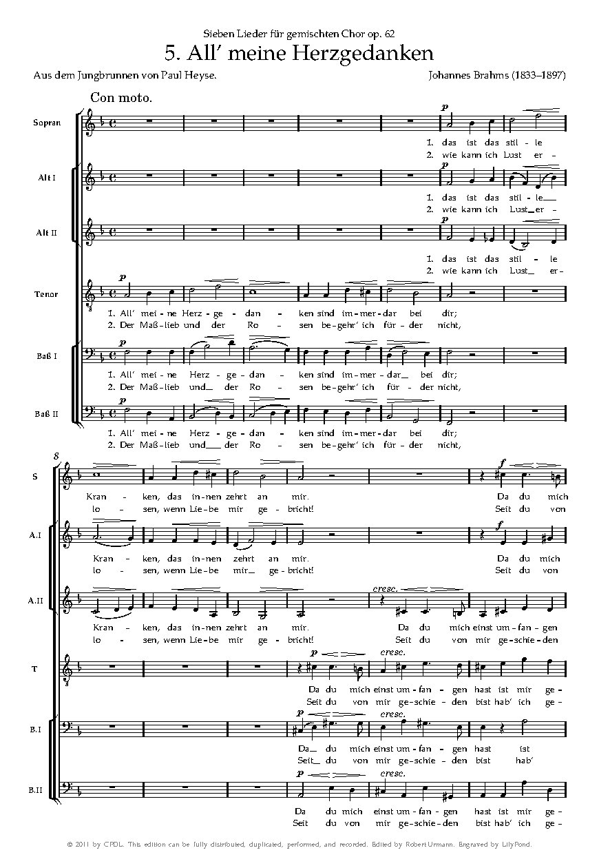 All meine Herzgedanken, Op. 62, No. 5