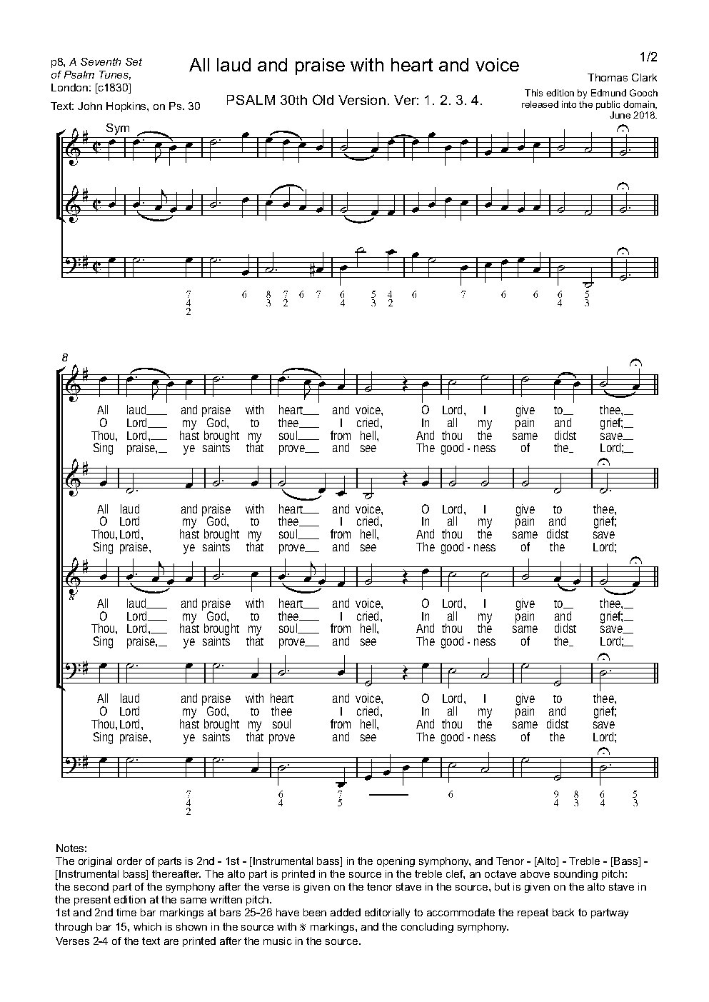All laud and praise with heart and voice - Choir Script PDF Thumbnail