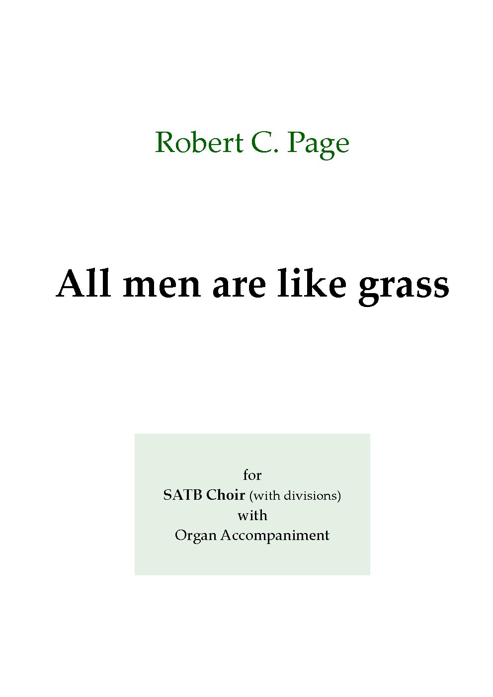 All men are like grass