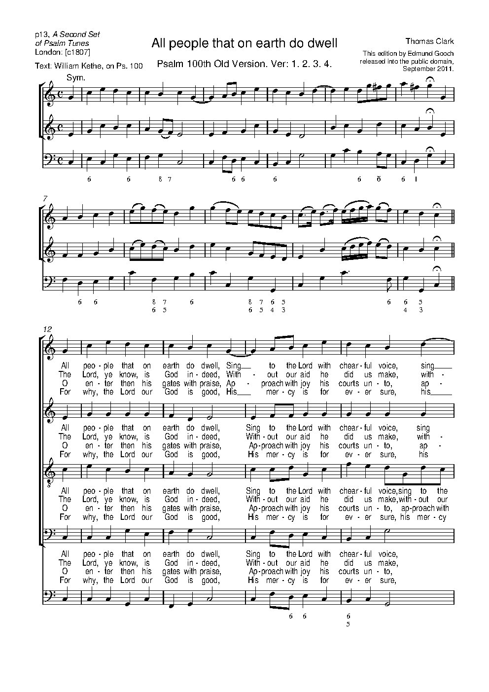 All people that on earth do dwell - Choir Script PDF Thumbnail