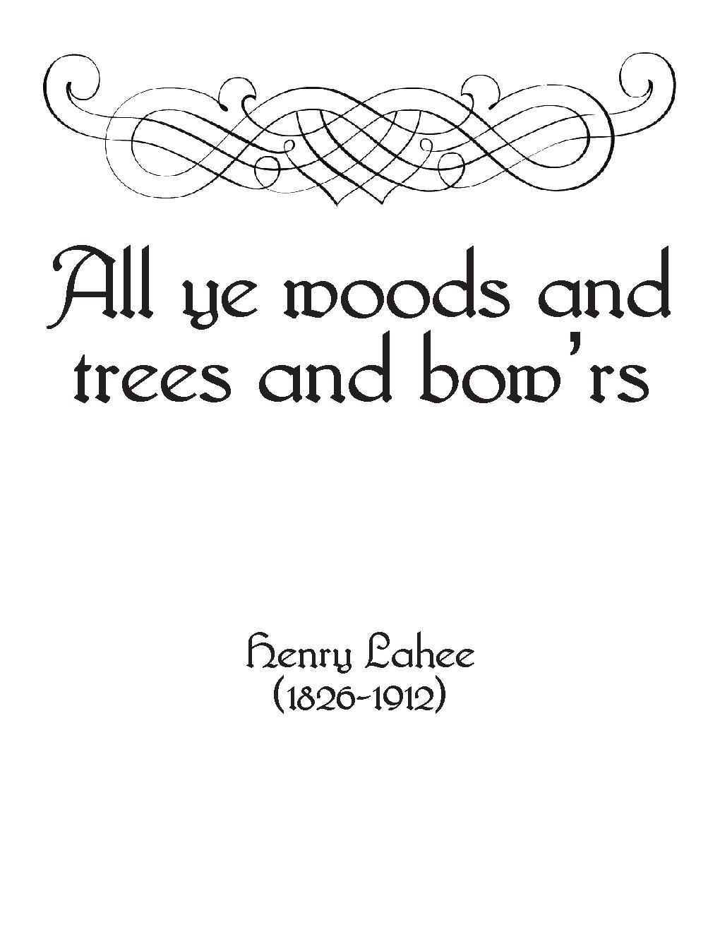 All ye woods