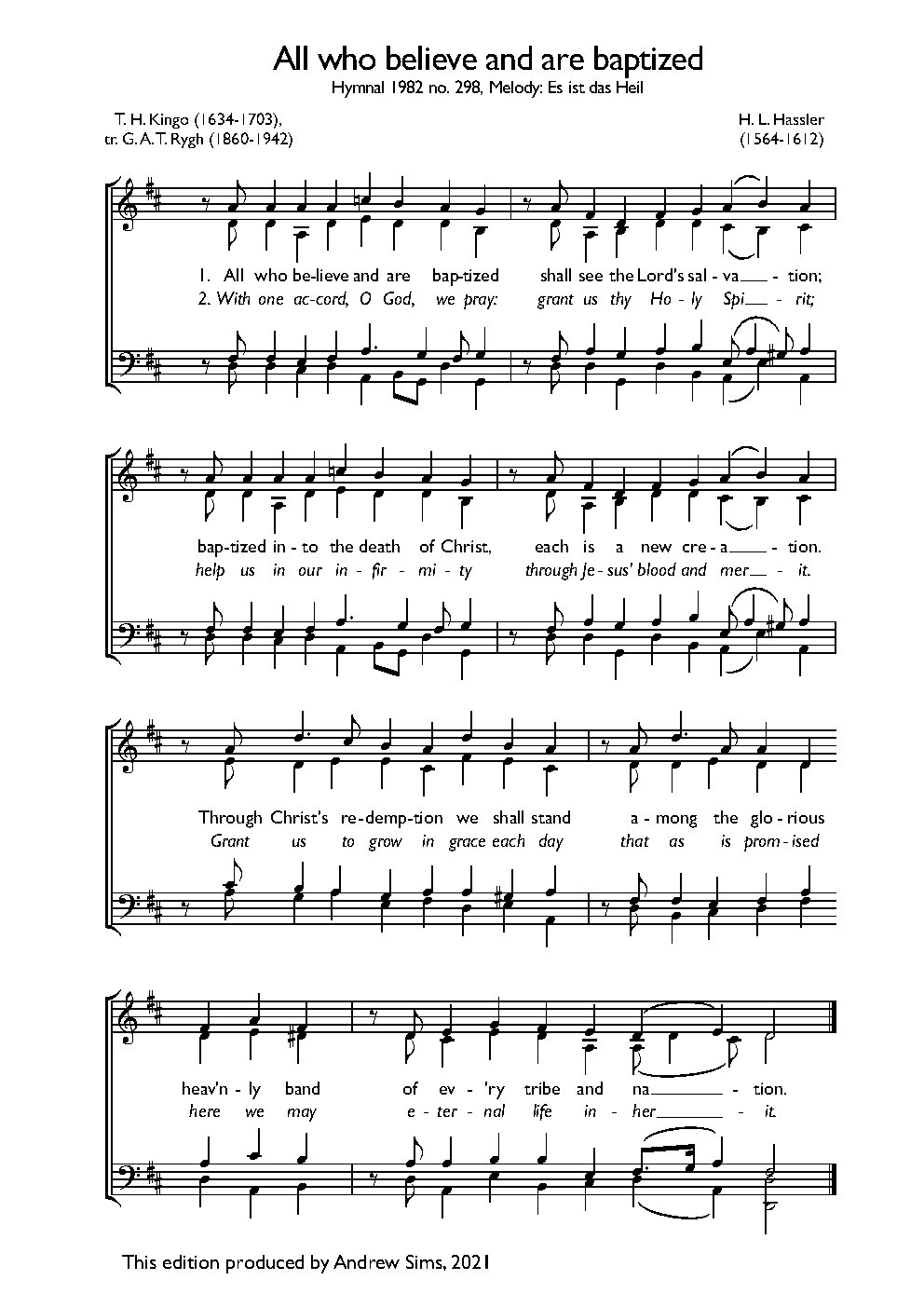All who believe and are baptized - Choir Script PDF Thumbnail