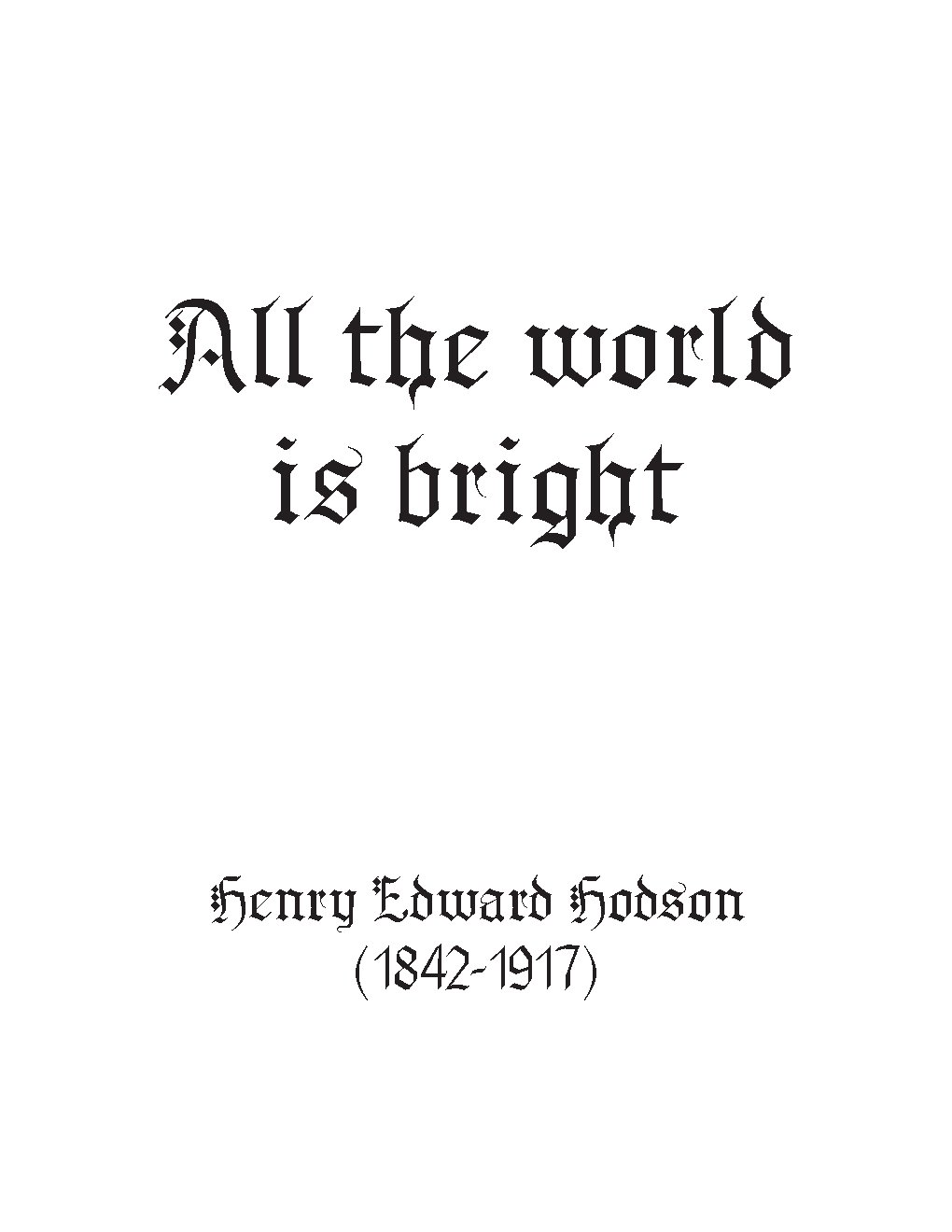 All the world is bright - Choir Script PDF Thumbnail