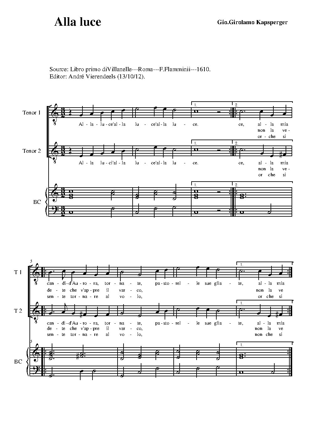 Alla luce - Choir Script PDF Thumbnail