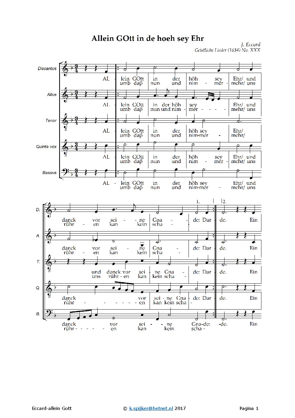 Allein Gott in der Höh sei Ehr