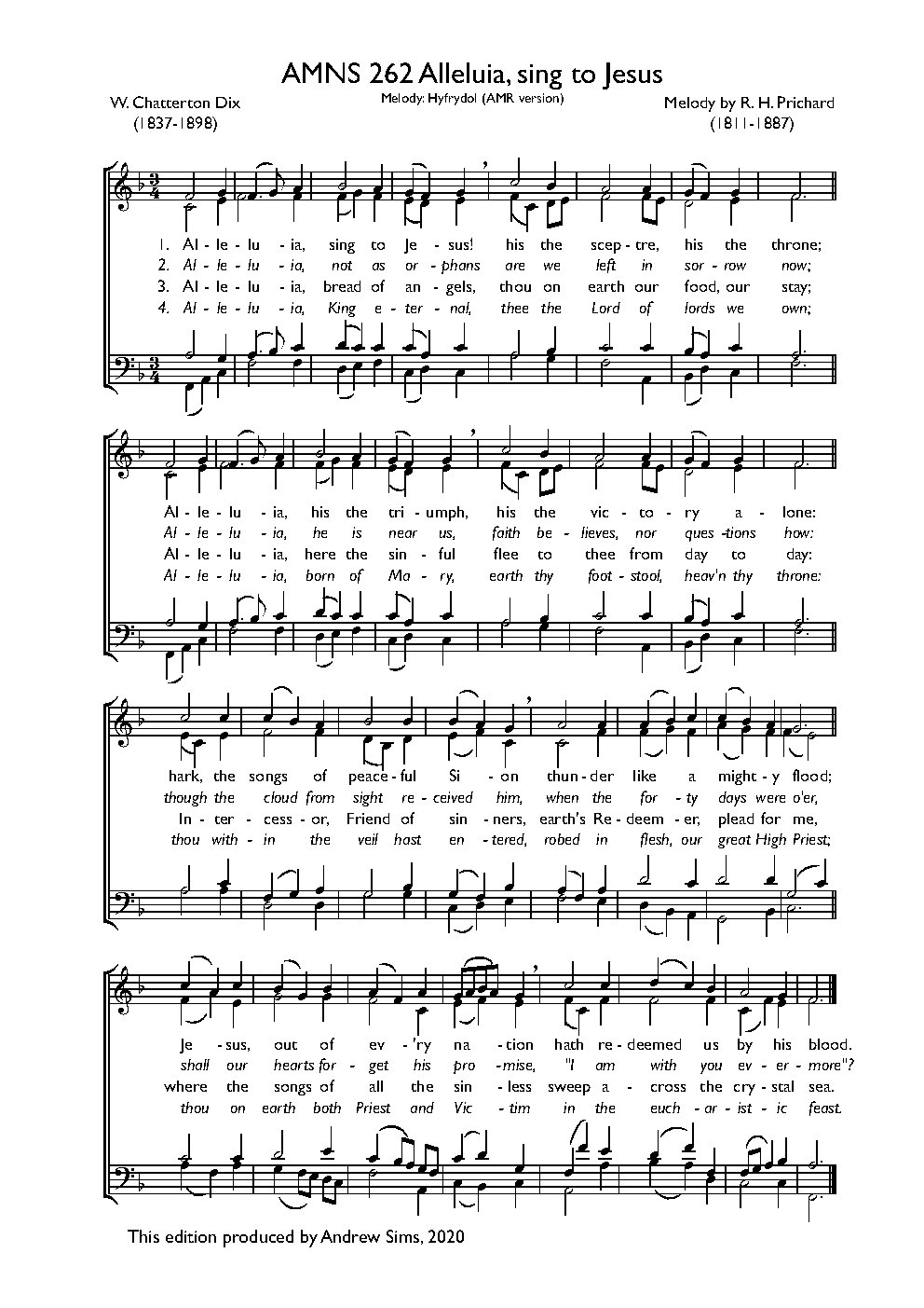 Alleluia! sing to Jesus!