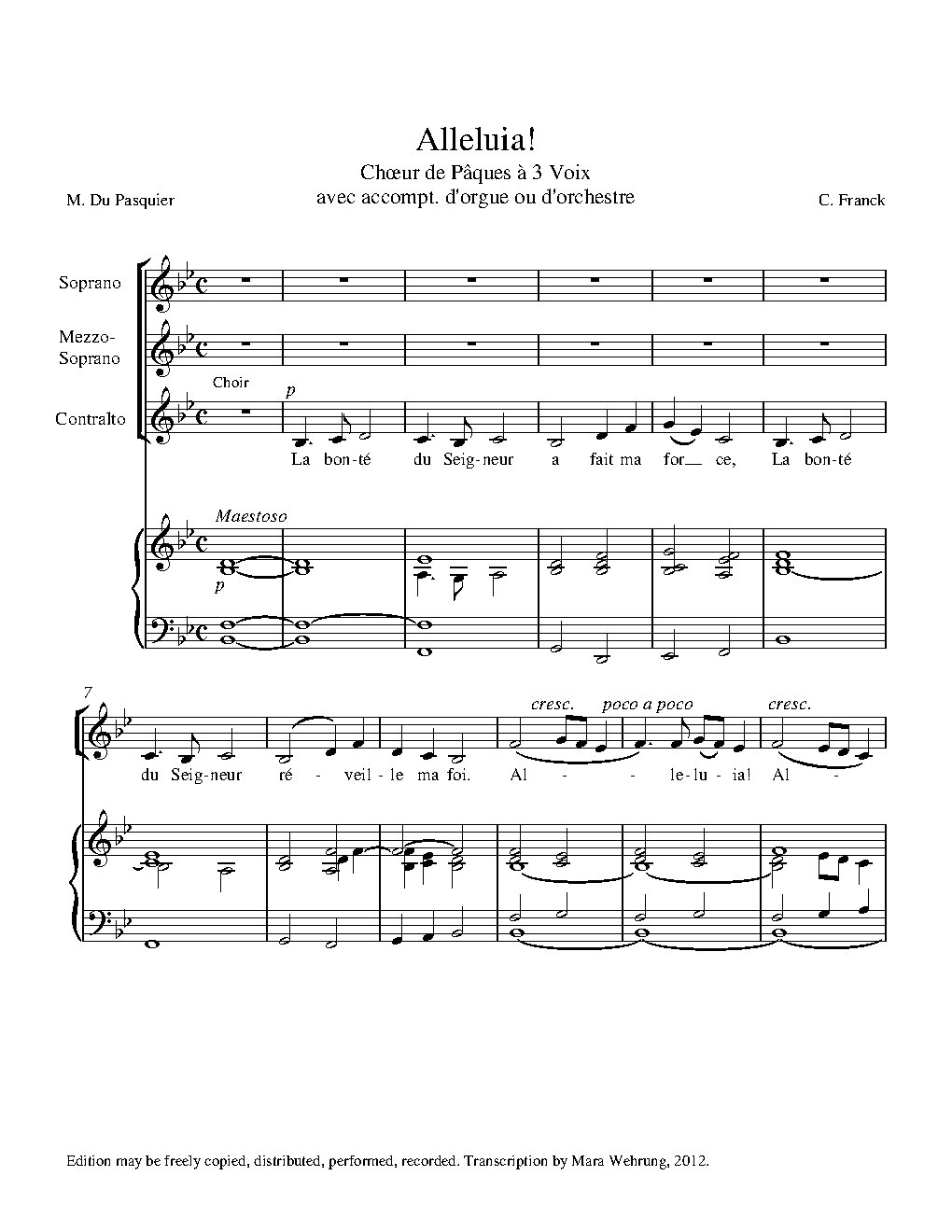 Alleluia! "La bonté du Seigneur"