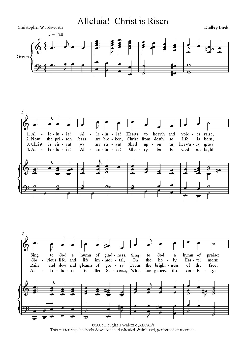 Alleluia, Christ is risen