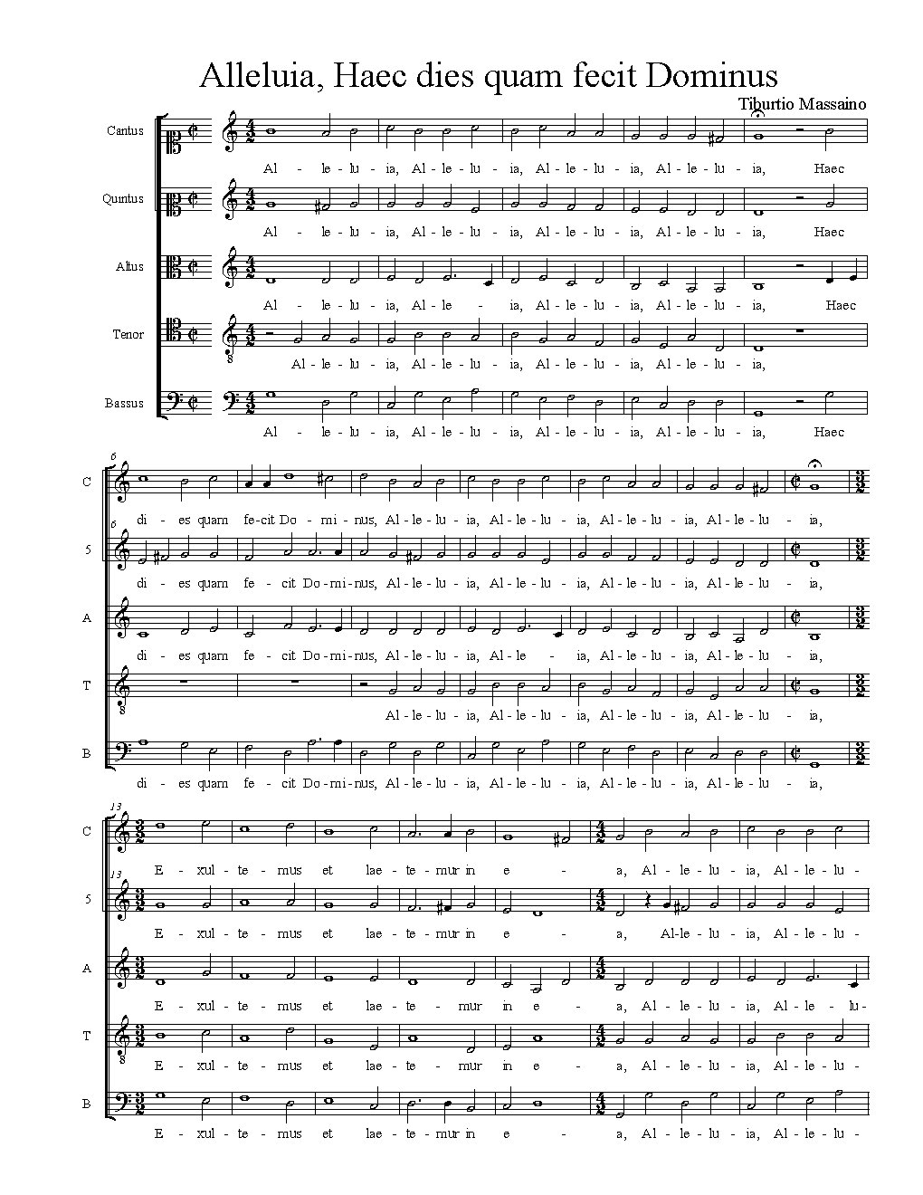 Alleluia, Haec dies quam fecit Dominus