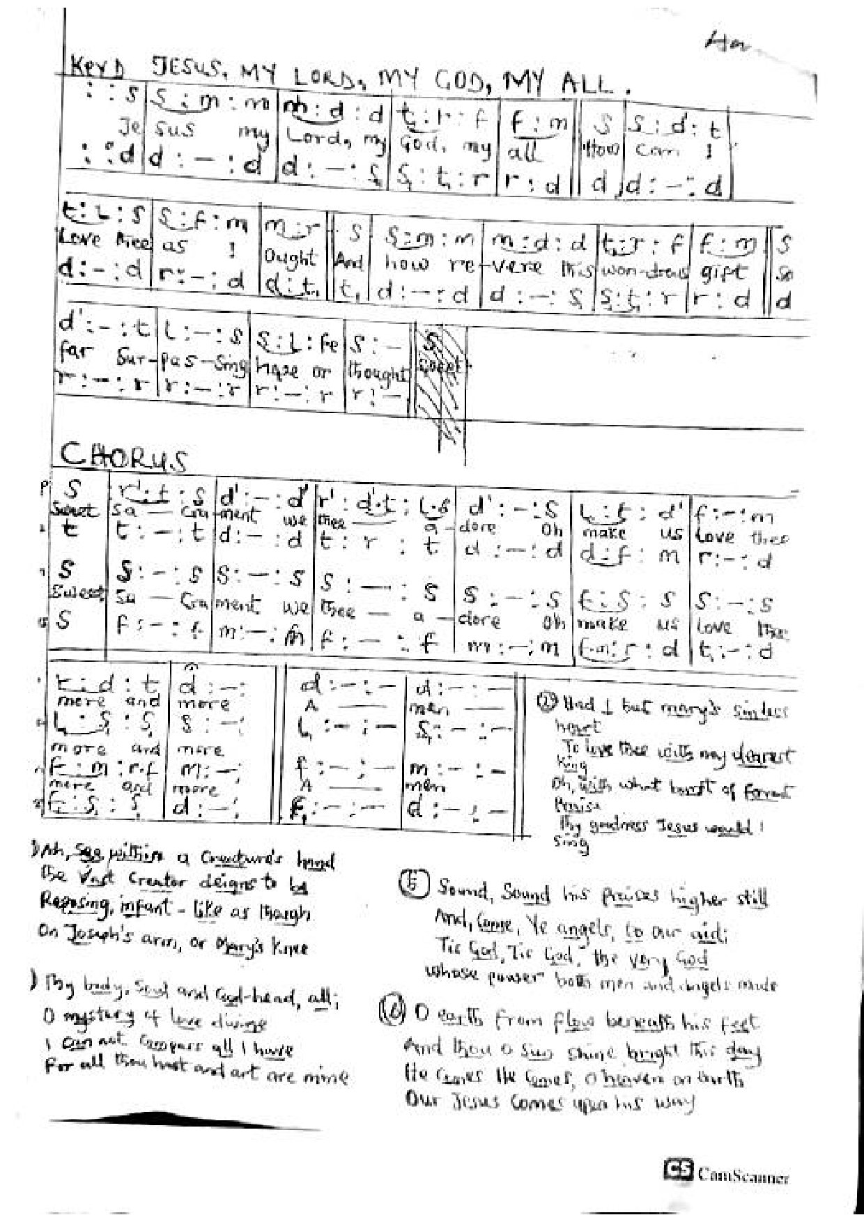 Jesus My Lord, My God, My All (feoh) - Download Choir Script PDF