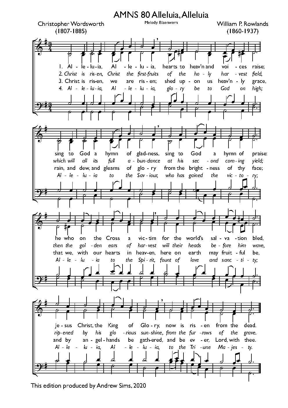 Alleluia, alleluia